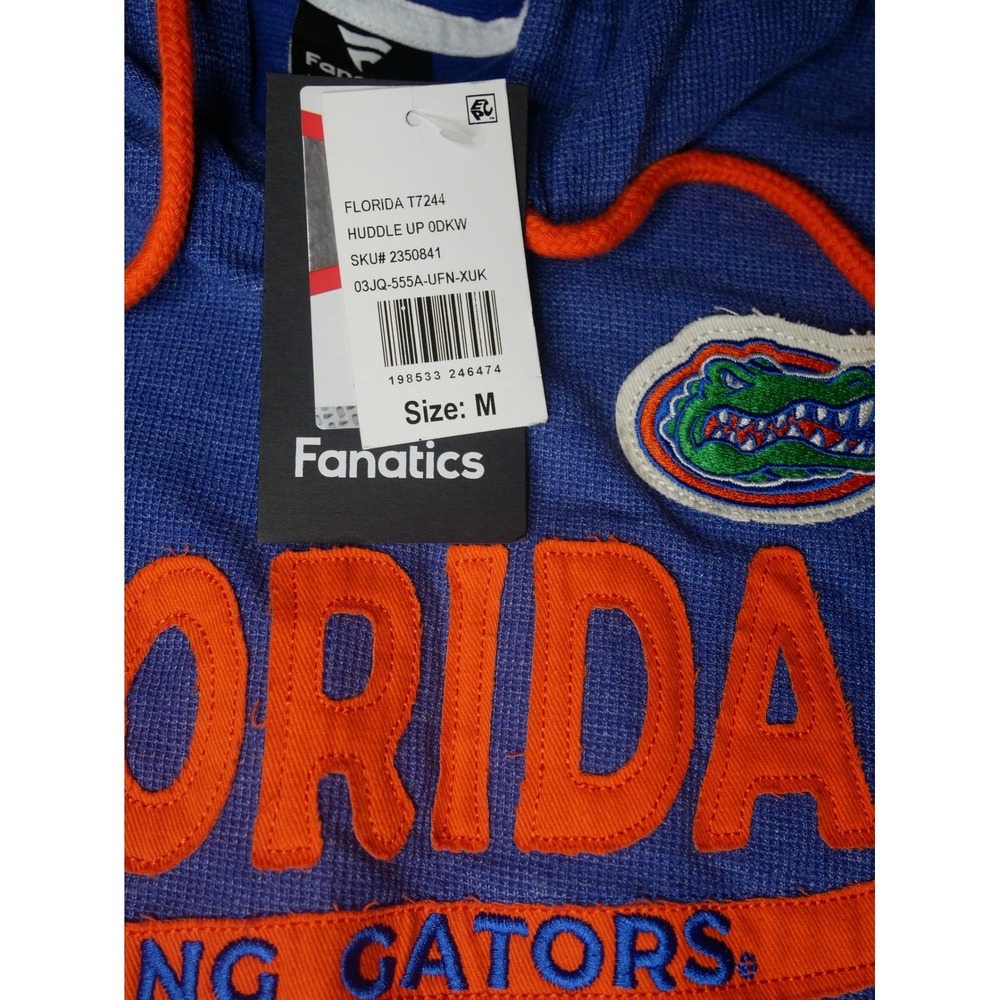 Fanatics Florida Fighting Gators Hoodie Mens Medium Blue Waffle Knit T7244 New